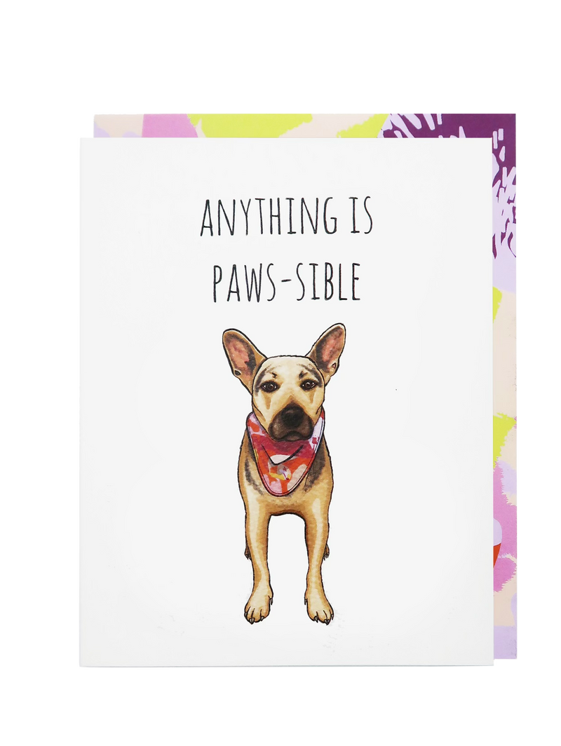 Anything is Paws-ible Greeting Card